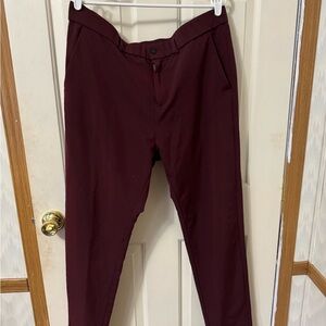 Elegant Men's Maroon Dress Pants 38x32